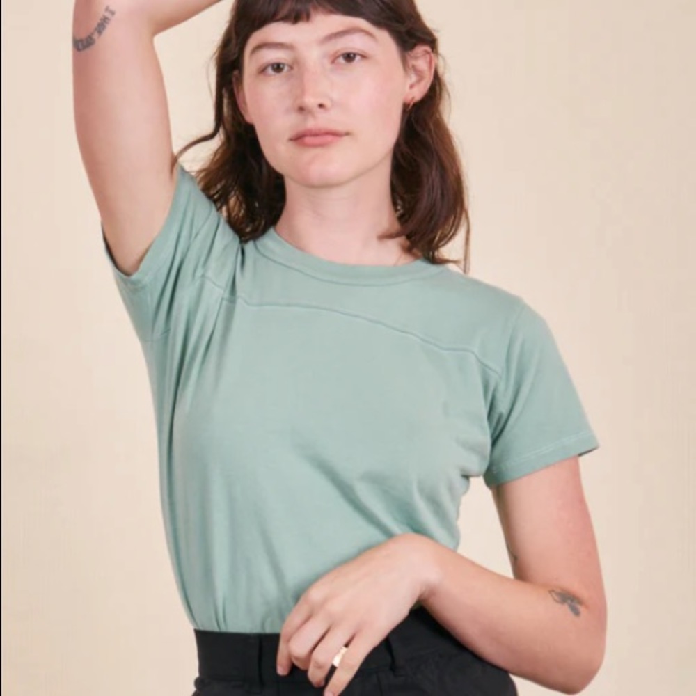 Big Bud Press Varsity Tee Sage green - Small